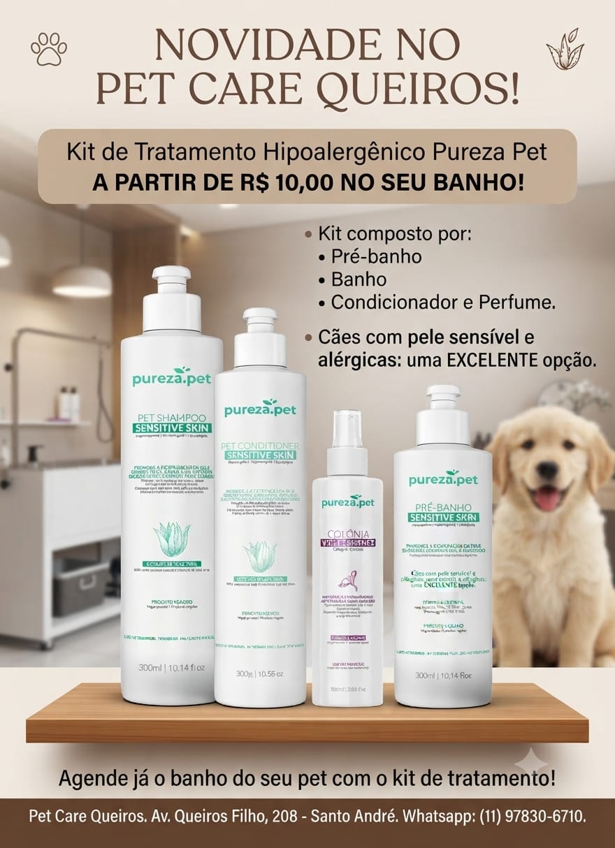 Kit Tratamento Hipoalergênico Pureza Pet — oferta na PetCare Queirós