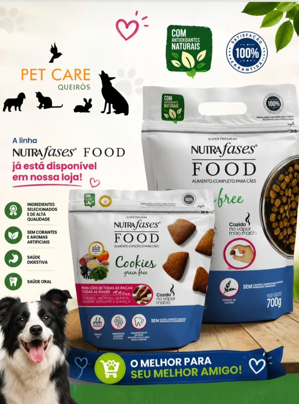 Linha NutraFases Food — oferta na PetCare Queirós